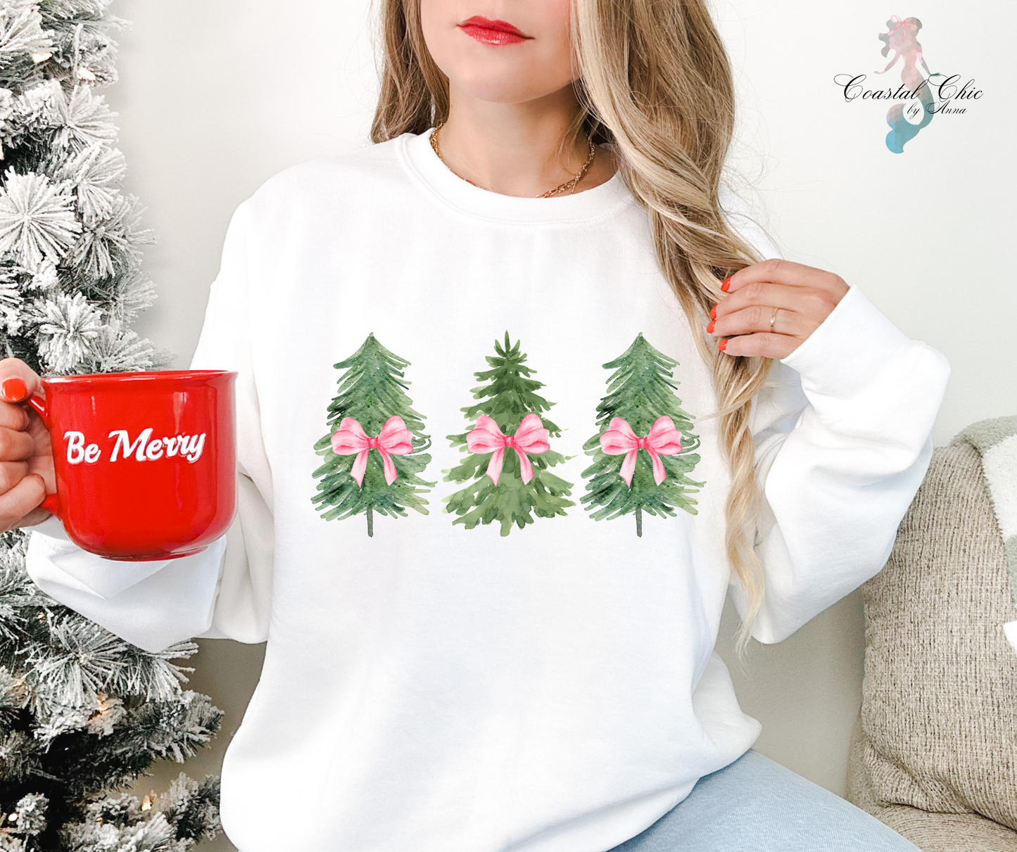 Coquette Christmas Tree Sweatshirt