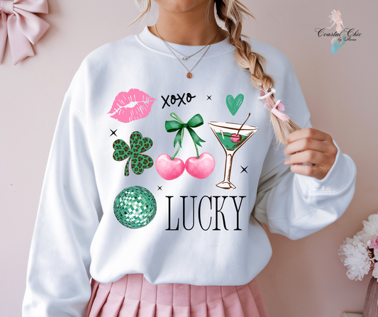 Lucky St Patricks Coquette Sweatshirt