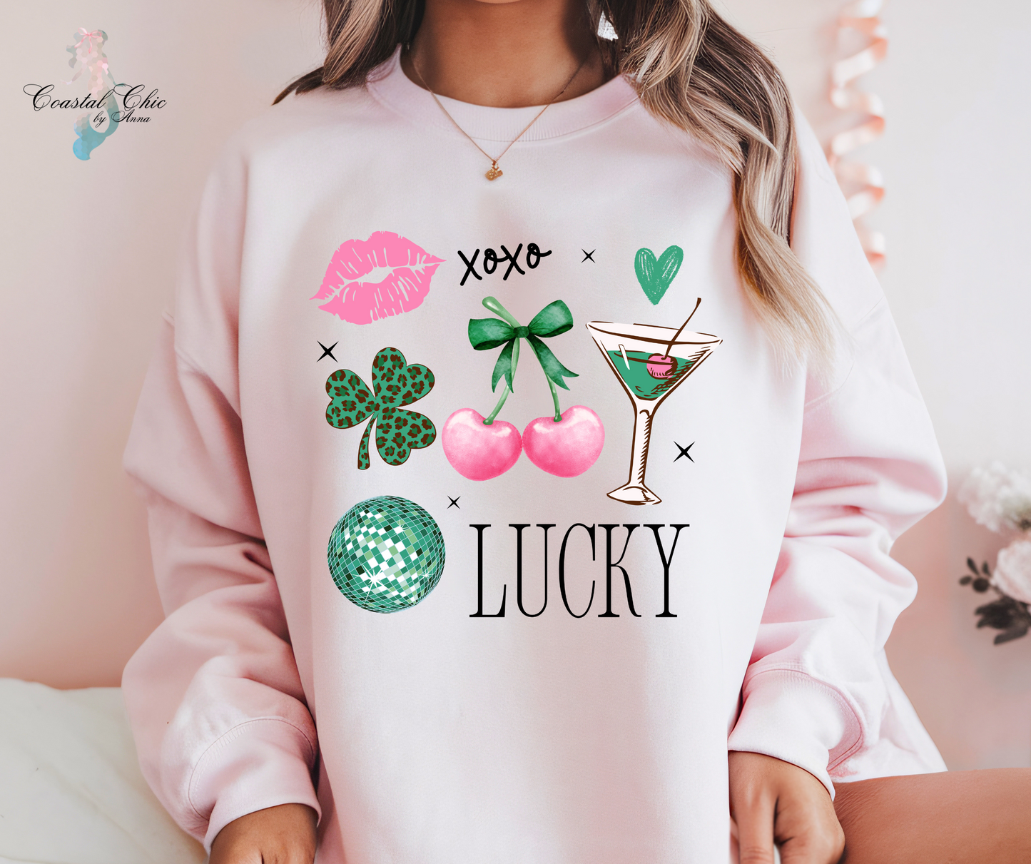 Lucky St Patricks Coquette Sweatshirt