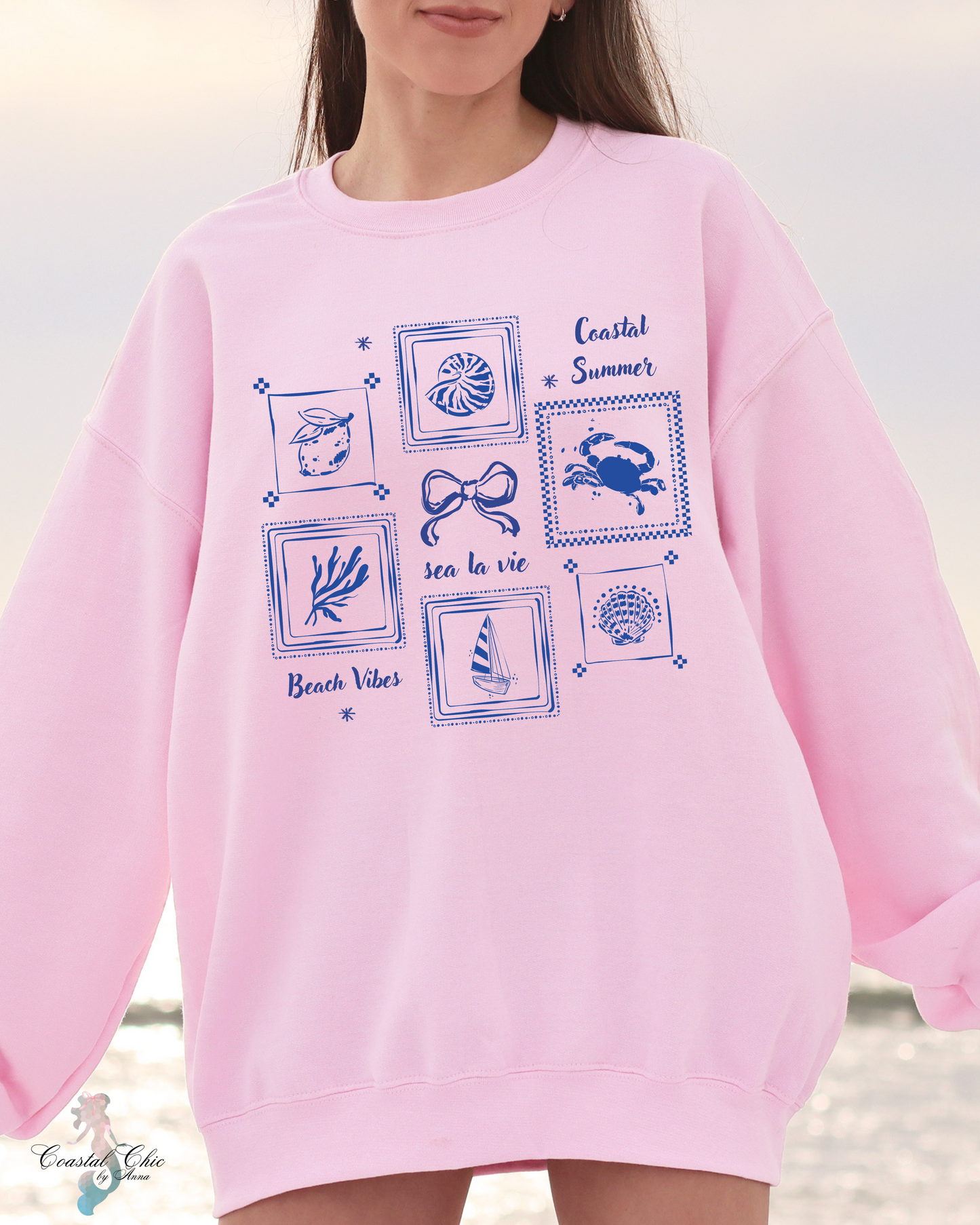 Coastal Summer Coquette Sweatshirt