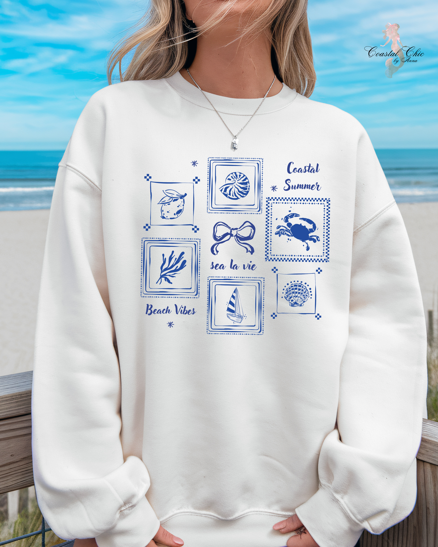 Coastal Summer Coquette Sweatshirt