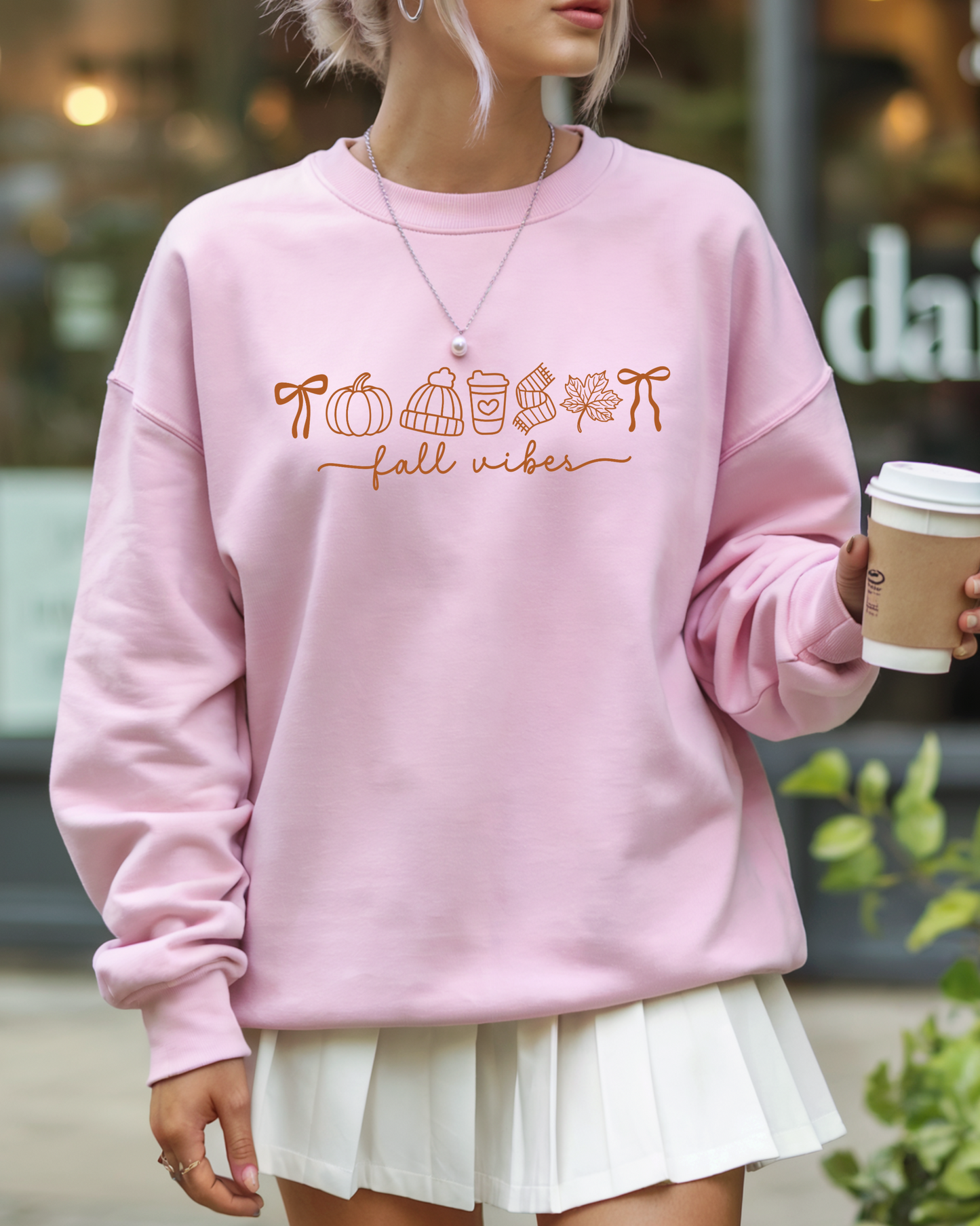 Fall Vibes Preppy Sweatshirt