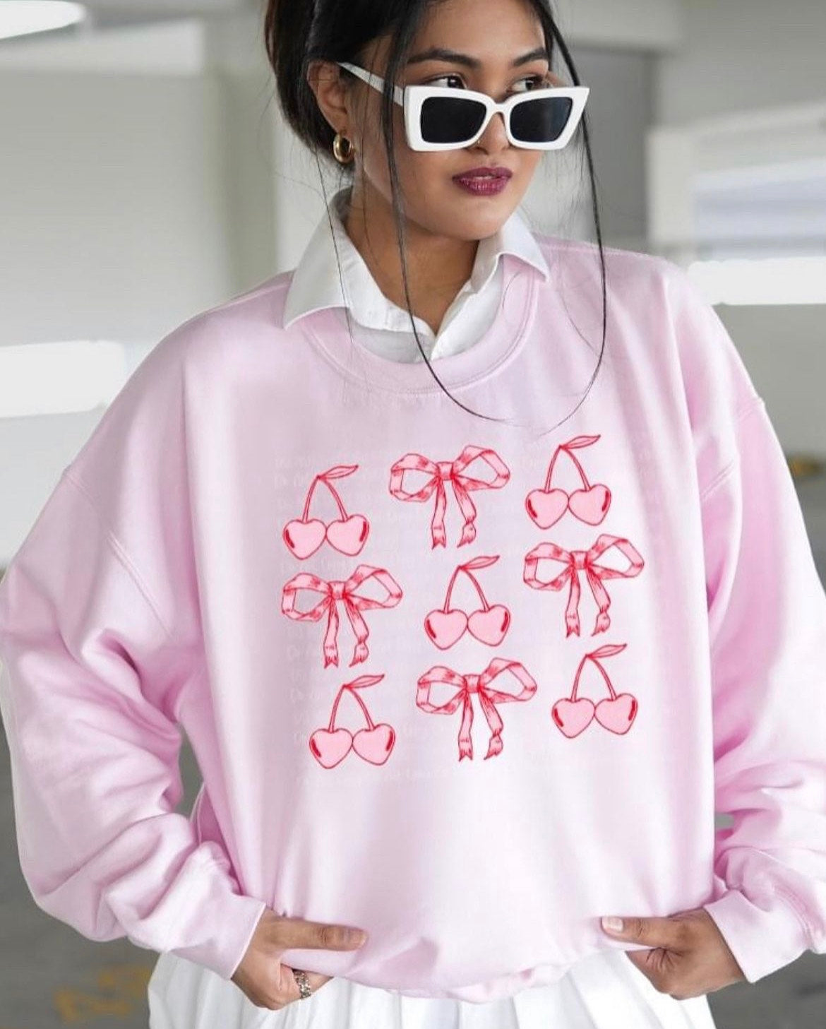 Cherries and Bows Sweatshirt