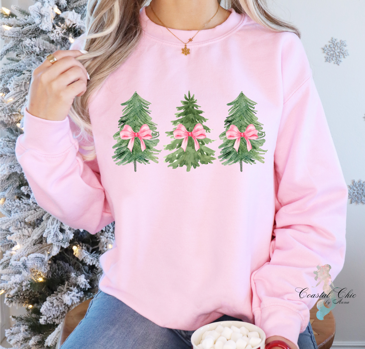 Coquette Christmas Tree Sweatshirt