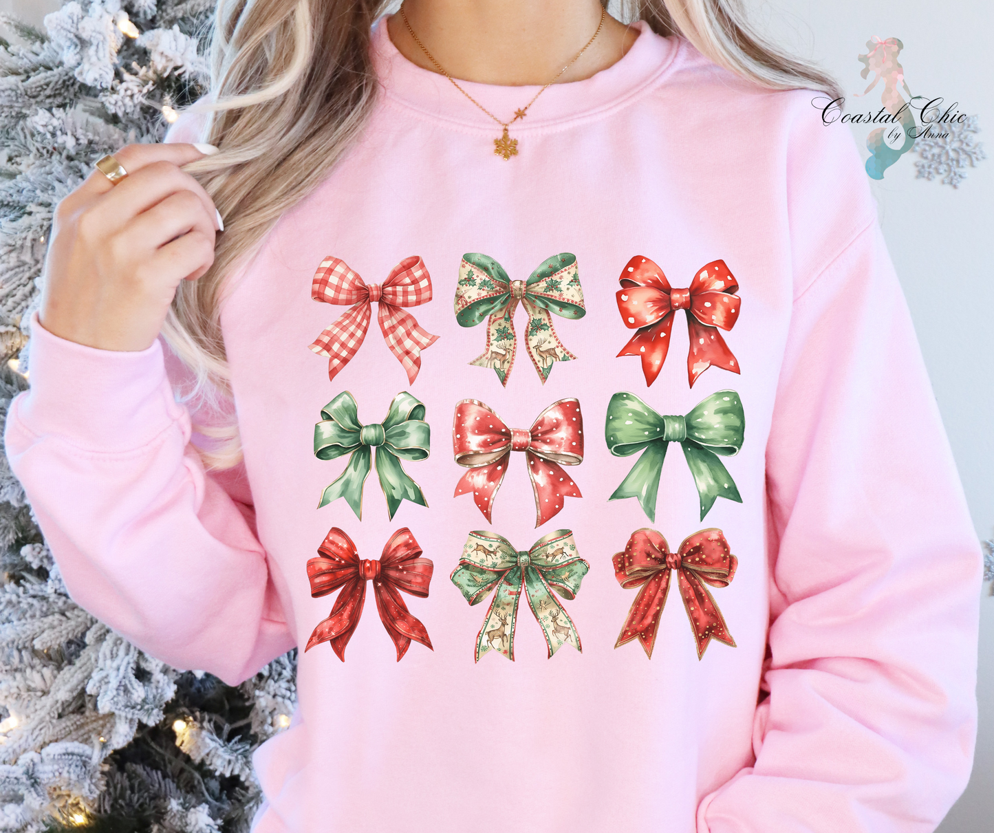 Christmas Coquette Bows Sweatshirt