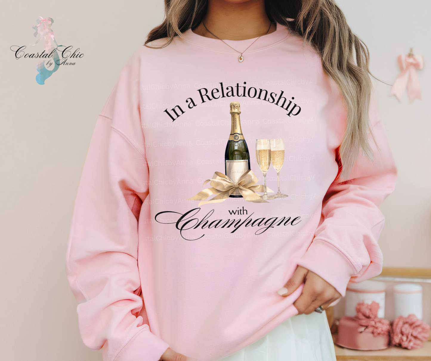 In a Relationship with Champagne Sweatshirt