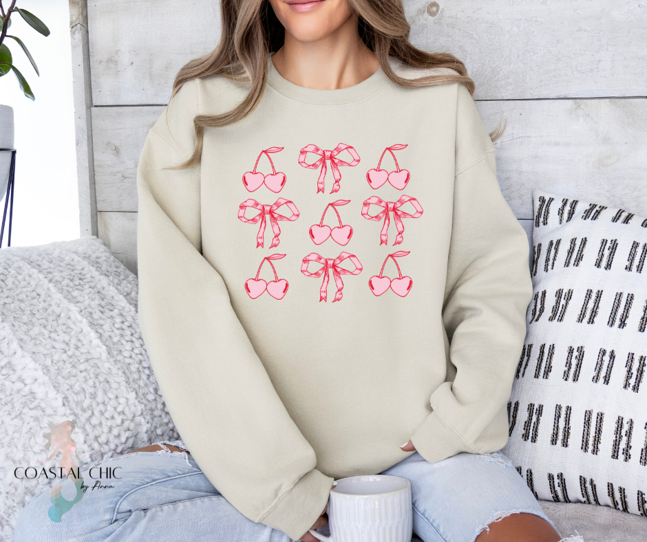 Cherries and Bows Sweatshirt