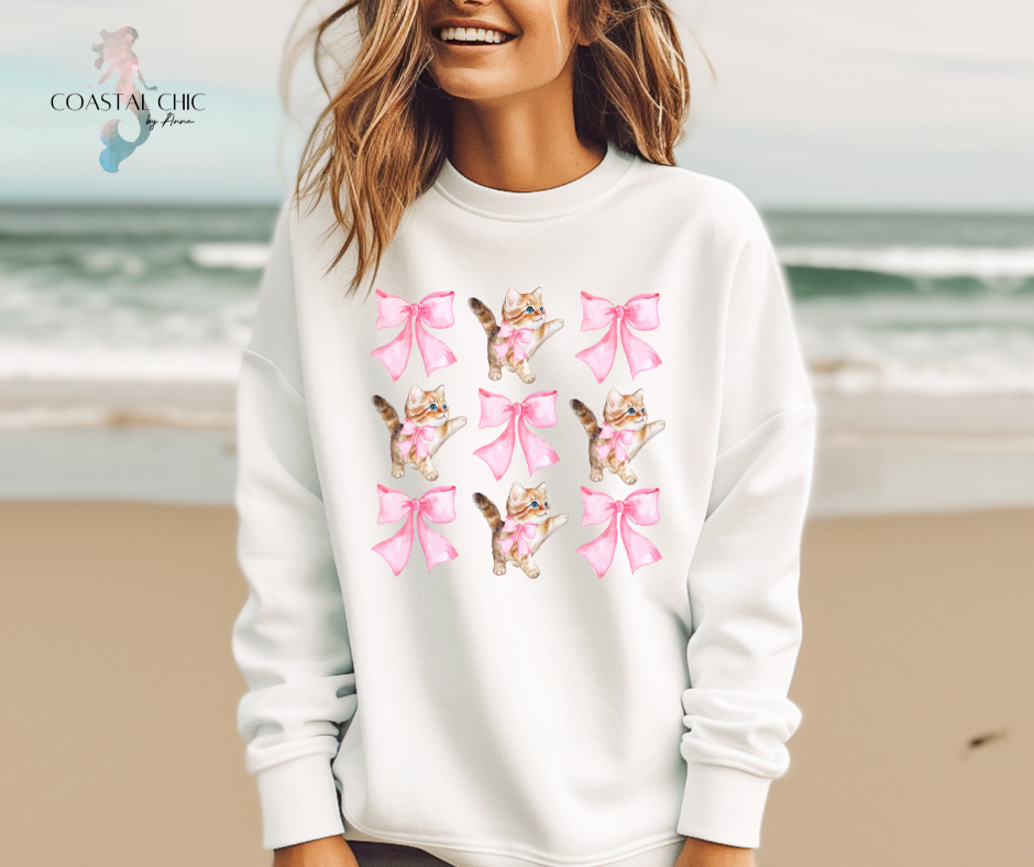 Cat and Bows Sweatshirt