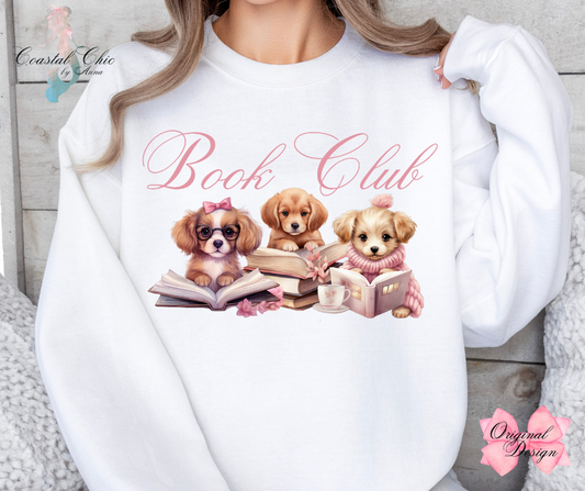 Book Club Puppy Sweatshirt