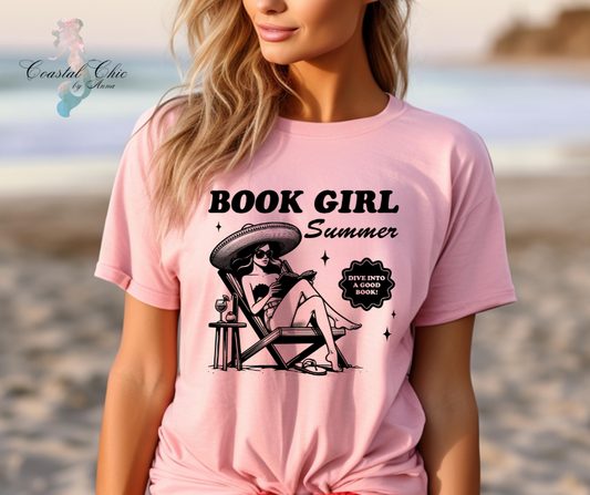 Book Girl Summer T-shirt