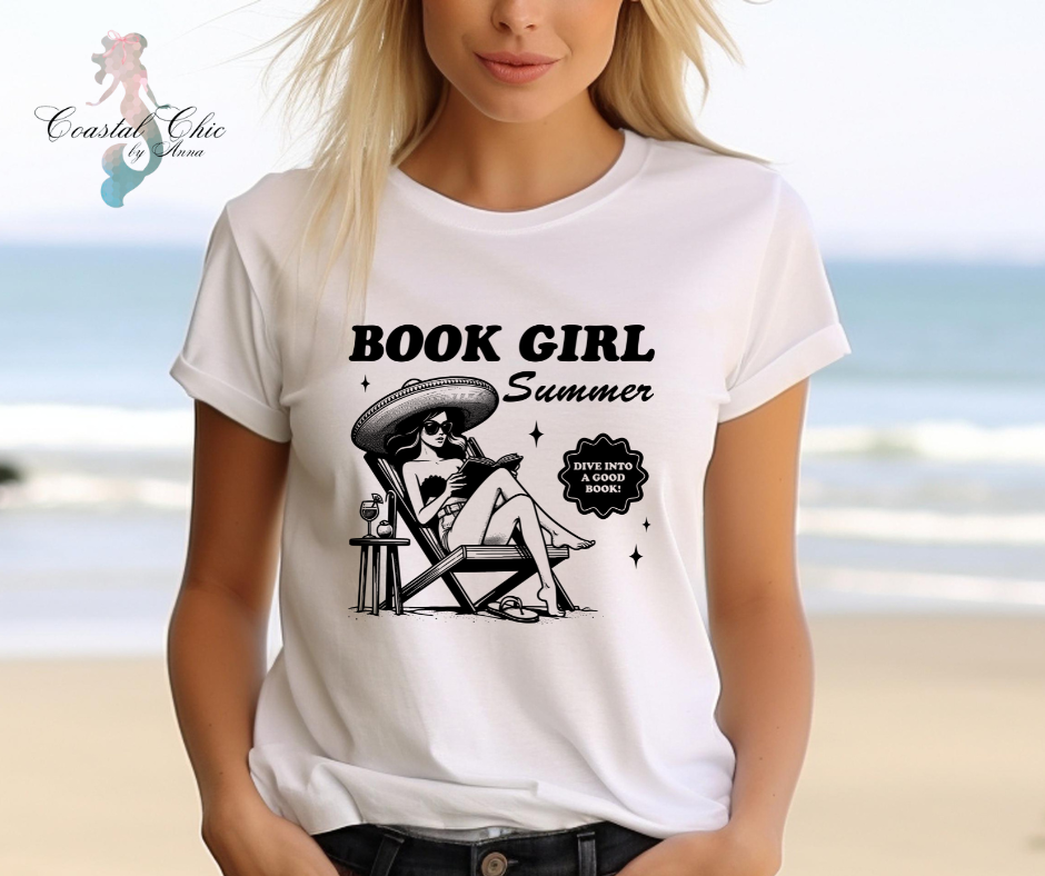 Book Girl Summer T-shirt