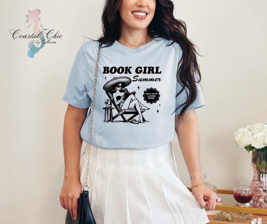 Book Girl Summer T-shirt