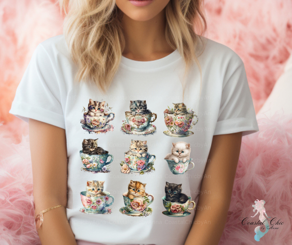 Cats Teacup T-shirt