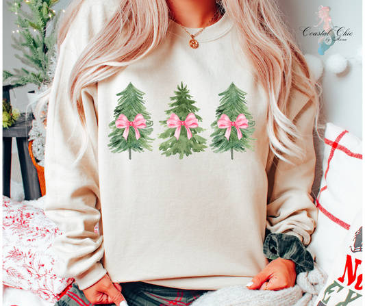 Coquette Christmas Tree Sweatshirt