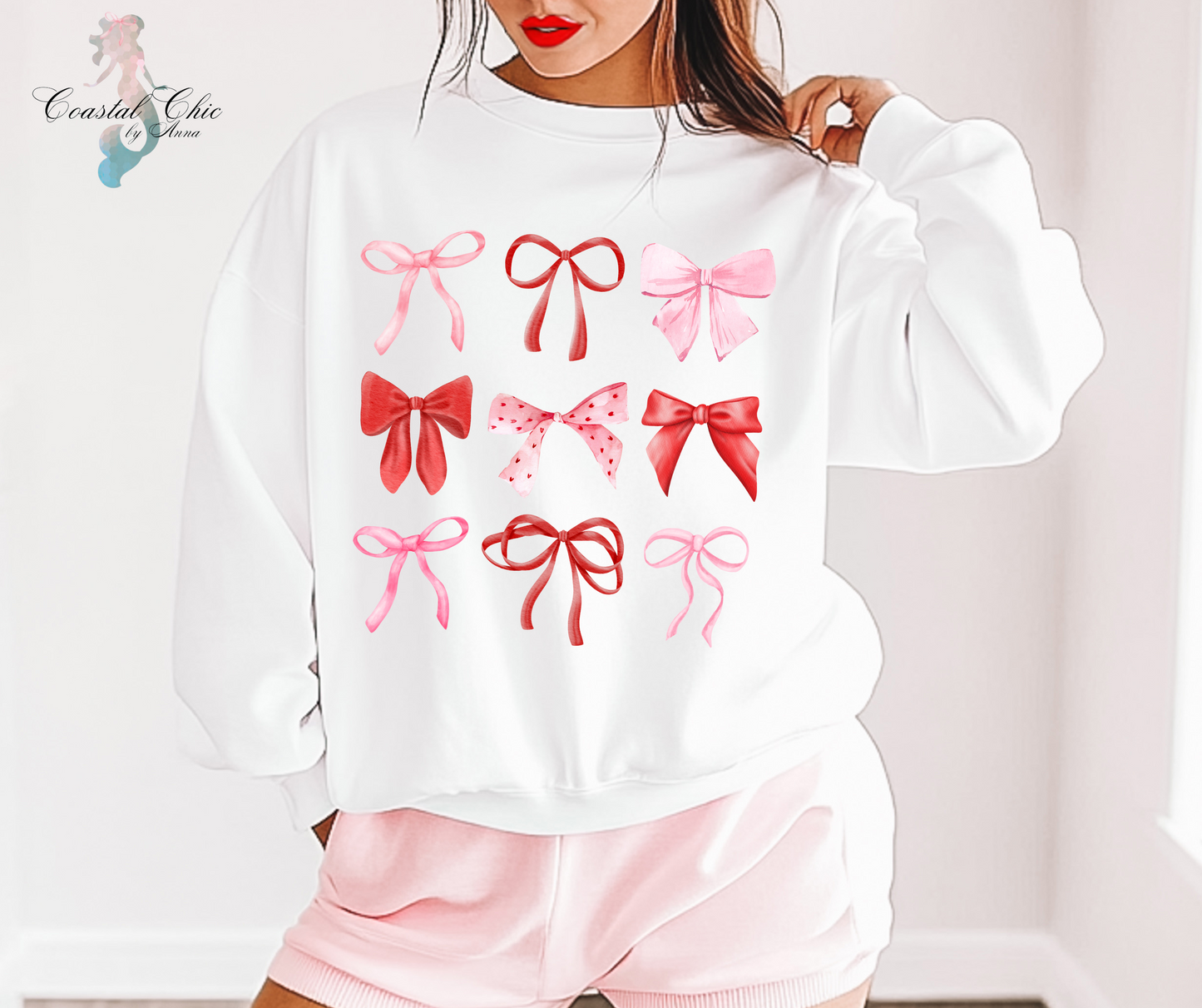 Coquette Valentine Bows Sweatshirt