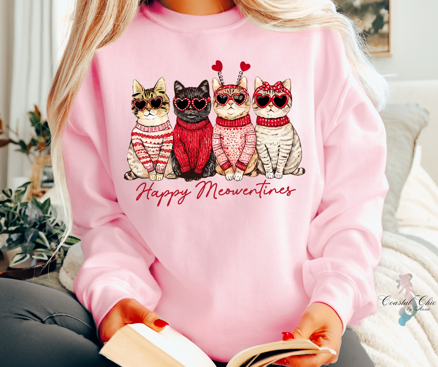 Valentine Cats Sweatshirt