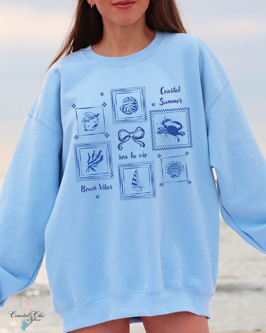 Coastal Summer Coquette Sweatshirt