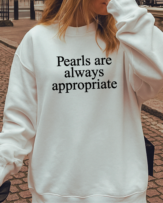 Pearls are always appropriate