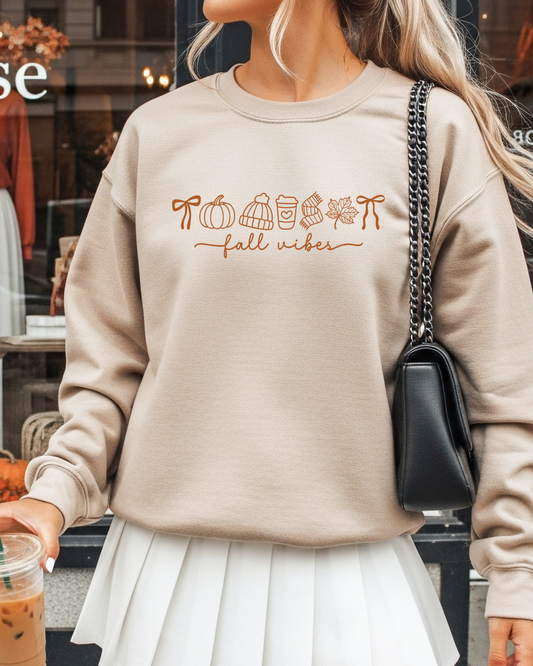 Fall Vibes Preppy Sweatshirt