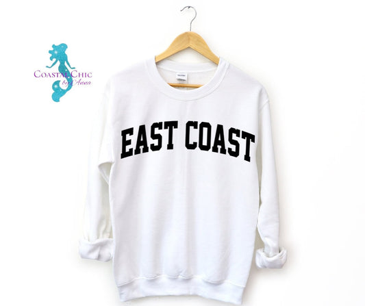 East Coast Sweatshirt, East Coast, Summer, Beaches, New England, Gift, Gift for her, Gift for him, East Coast College, East Coast Lifestyle