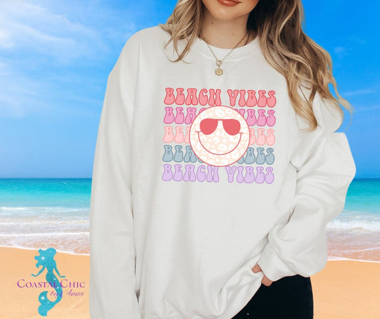 Beach Vibes Shirt, Beach Vibes, beach shirts for women, Vacation sweatshirt, beach night shirt, beach coverup, beach vibes sweatshirt