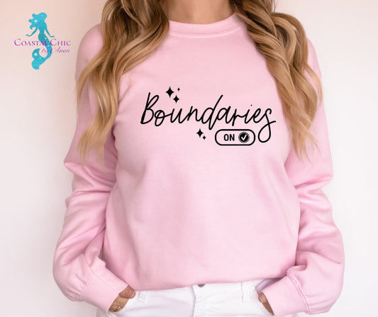 Boundaries On shirt, Boundaries sweatshirt, Mental Health shirt, self love shirt, therapy shirt, self care shirt, respect boundaries shirt