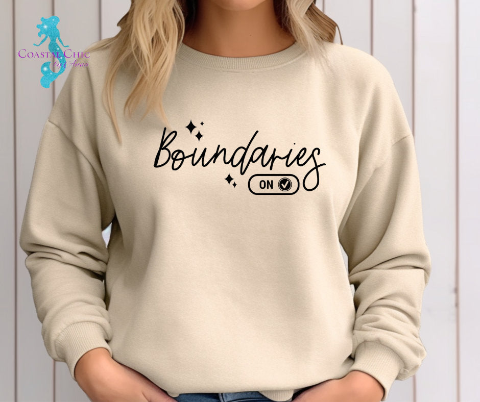 Boundaries On shirt, Boundaries sweatshirt, Mental Health shirt, self love shirt, therapy shirt, self care shirt, respect boundaries shirt